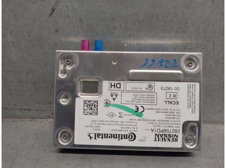 Recambio de modulo electronico para nissan juke (f16_) 1.6 hybrid referencia OEM IAM 282756PD1A  A3C1066120200 CONTINENTAL