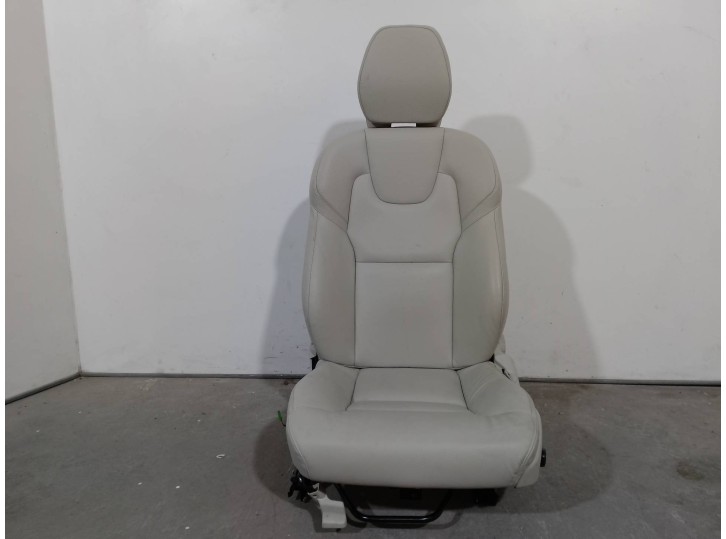 Replacement front left seat for Volvo XC60 OEM IAM reference 32367558 BEIGE LEATHER WITH WHITE STITCHING 5 DOORS