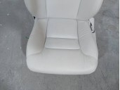 Replacement front left seat for Volvo XC60 OEM IAM reference 32367558 BEIGE LEATHER WITH WHITE STITCHING 5 DOORS