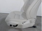 Replacement front left seat for Volvo XC60 OEM IAM reference 32367558 BEIGE LEATHER WITH WHITE STITCHING 5 DOORS