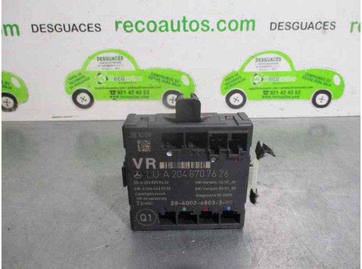 Recambio de centralita cierre para mercedes-benz clase glk (w204) glk 3.0 cdi cat referencia OEM IAM A2048707626 