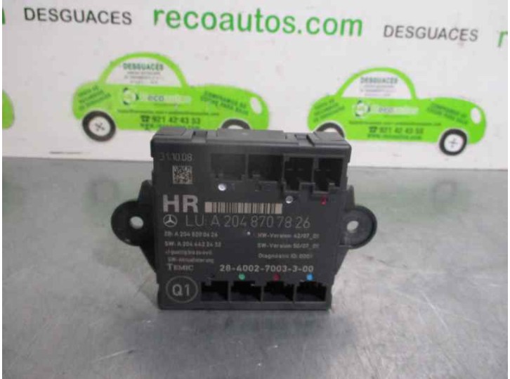 Recambio de centralita cierre para mercedes-benz clase glk (w204) glk 3.0 cdi cat referencia OEM IAM A2048707826 