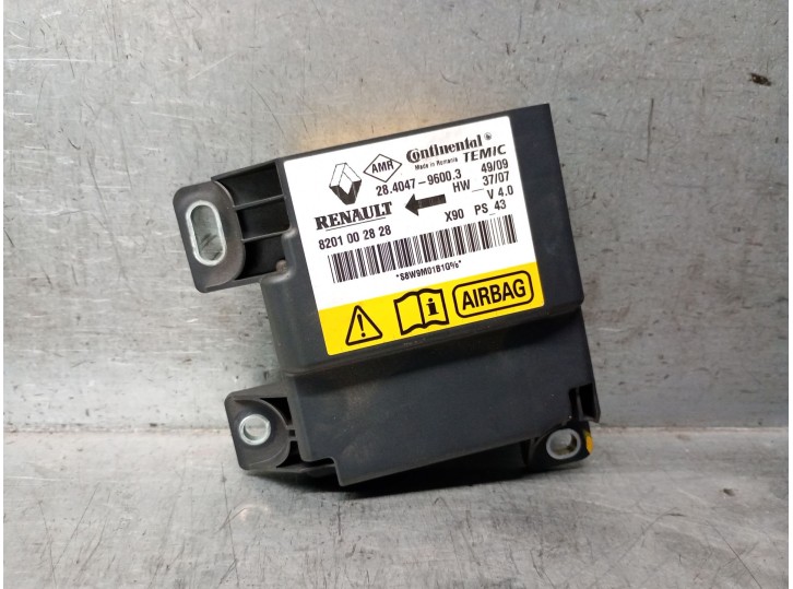 Recambio de centralita airbag para dacia logan 1.5 dci diesel cat referencia OEM IAM 8201002828  28404796003 CONTINENTAL