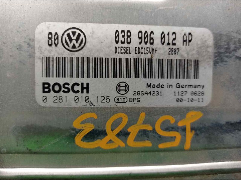 Recambio de centralita motor uce para volkswagen bora berlina (1j2) highline referencia OEM IAM 038906012AP 0281010126 BOSCH