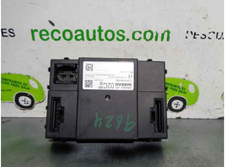 Recambio de modulo confort para nissan qashqai (j10) 1.5 dci turbodiesel cat referencia OEM IAM 284B2JD02C 5WK48883 CONTINENTAL
