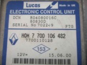 Recambio de centralita motor uce para renault trafic (desde 5.89) 1.9 diesel referencia OEM IAM 7700106482 R04080016C LUCAS