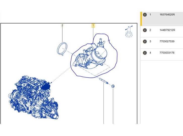 Recambio de tubo para renault captur ii (hf_) tce 155 (hfmn) referencia OEM IAM 165764620R 