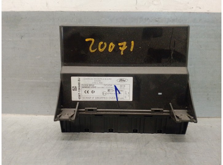 Recambio de centralita cierre para ford fiesta (cbk) 1.4 tdci cat referencia OEM IAM 6S6T15K600BJ 5WK488541 