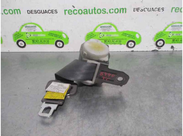 Recambio de cinturon seguridad trasero central para toyota prius (nhw11) básico referencia OEM IAM 