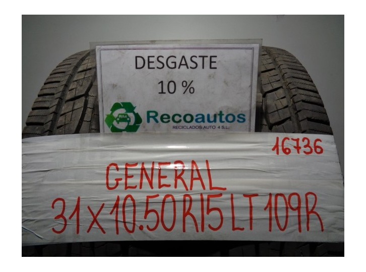 Recambio de neumatico general para nissan patrol (k/w260) 2.8 diesel referencia OEM IAM 31X10.50R15LT109R GENERAL GRABBER HTS 60