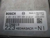 Replacement engine control unit (ECU) for Fiat Doblo Cargo (223) 1.9 JTD CAT OEM IAM reference 51798819 0281012865 BOSCH