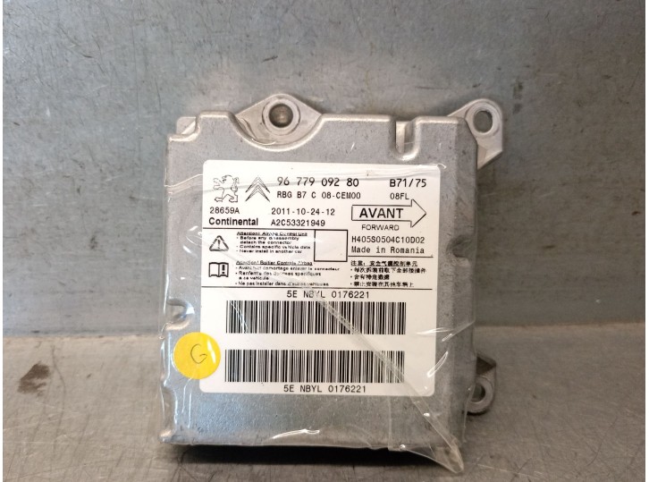 Recambio de centralita airbag para citroën c4 lim. collection referencia OEM IAM 9677909280  CONTINENTAL