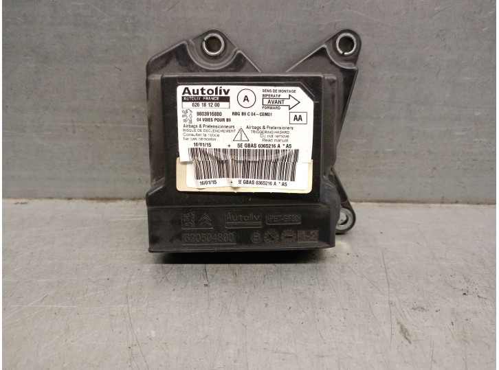 Recambio de centralita airbag para peugeot partner kombi 1.6 16v hdi cat referencia OEM IAM 9803916880  626181200 AUTOLIV