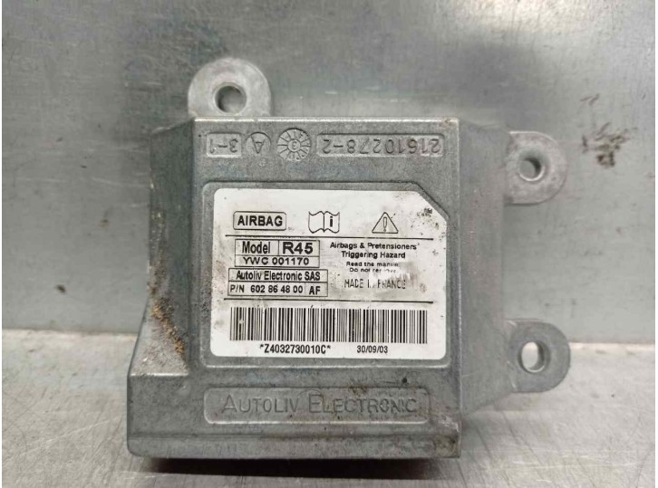 Recambio de centralita airbag para mg serie 45 (rt) 1.6 16v cat referencia OEM IAM YWC001170  
