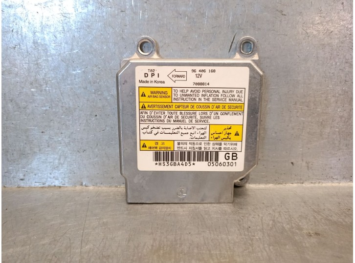 Recambio de centralita airbag para daewoo kalos 1.2 cat referencia OEM IAM 96406168  
