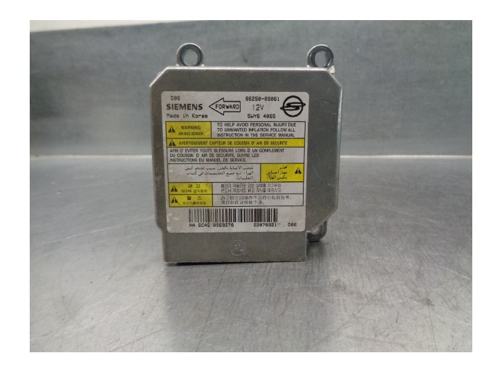 Recambio de centralita airbag para ssangyong kyron 2.0 referencia OEM IAM 8625009061 5WY64065 SIEMENS