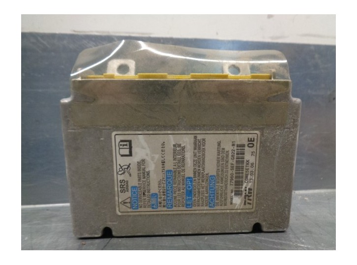 Recambio de centralita airbag para honda accord berlina (cl/cn) 2.2 ctdi referencia OEM IAM 77960SEFG822M1 C0ME5ETKK TRW