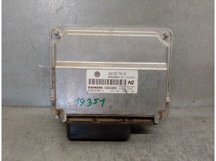 Recambio de centralita cambio automatico para volkswagen touareg (7la) 2.5 tdi referencia OEM IAM 0AD927755AC 5WP22080 SIEMENS