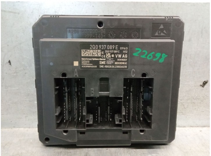 Recambio de modulo confort para volkswagen taigo (cs1) 1.0 tsi referencia OEM IAM 2Q0937089E A2C9150720006 