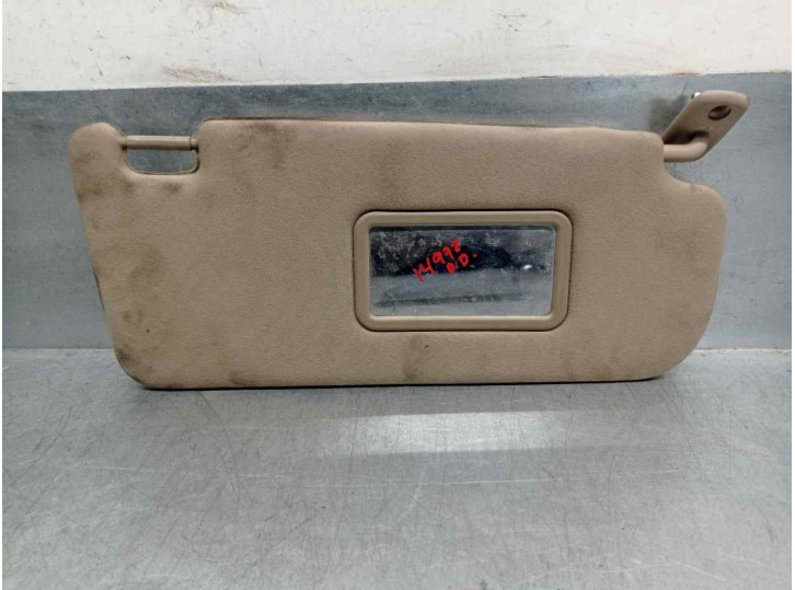 Replacement right sun visor for SsangYong Rodius 2.7 turbodiesel CAT OEM IAM reference 7614021302EAJ 