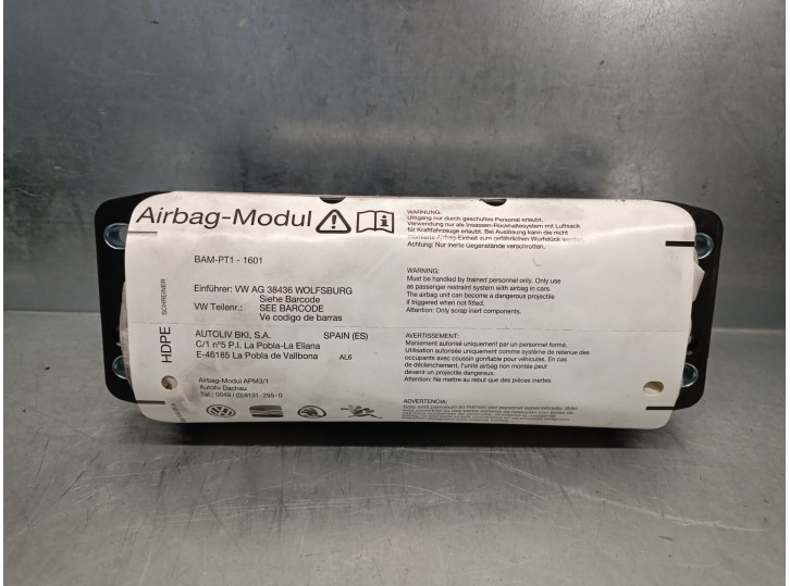 Recambio de airbag delantero derecho para seat leon (1p1) 1.6 tdi referencia OEM IAM 5P0880204D 1P0880204D 