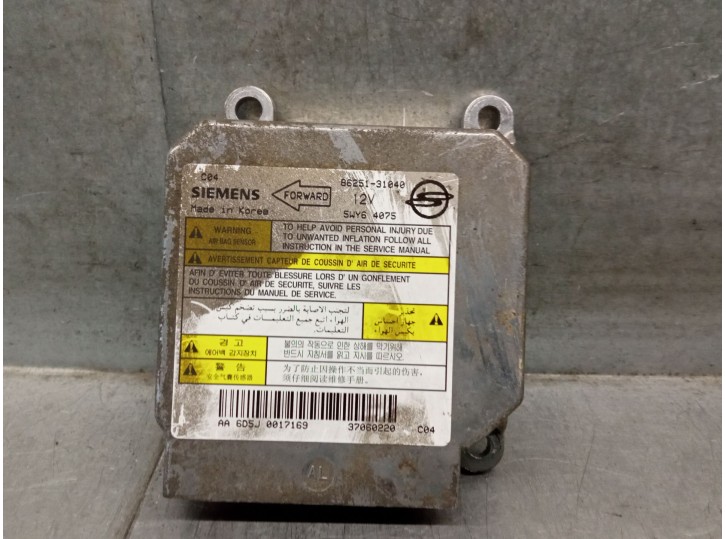 Recambio de centralita airbag para ssangyong actyon 2.0 td cat referencia OEM IAM 8625131040 37060220 