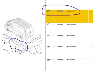 Recambio de molduras delanteras para fiat ducato furgoneta (250_) 160 multijet 3,0 d referencia OEM IAM 735422921 735422921 