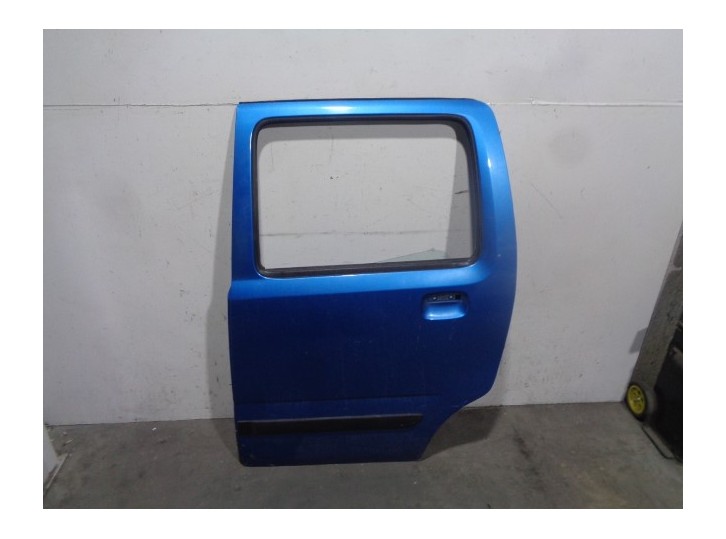 Replacement rear left door for Suzuki Wagon R+ RB (MM) 1.3 CAT OEM IAM reference 6800483E00 BLUE 4 DOORS