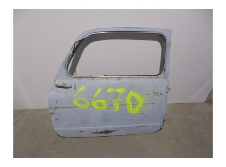 Recambio de puerta delantera izquierda para seat 600 e referencia OEM IAM  AZUL CLARO 2 PUERTAS