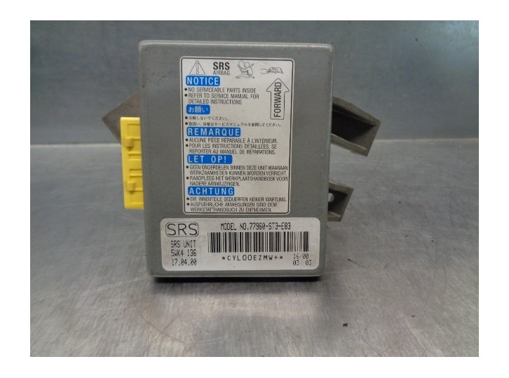 Recambio de centralita airbag para honda civic berlina .5 (ma/mb) 1.5 elegance (ma9) referencia OEM IAM 77960ST3E83 77960ST3E82 