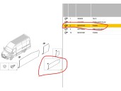 Replacement rear moldings for Iveco Daily VI Van 33S16, 35S16, 35C16, 40C16, 50C16 OEM IAM reference 5801811475 5801