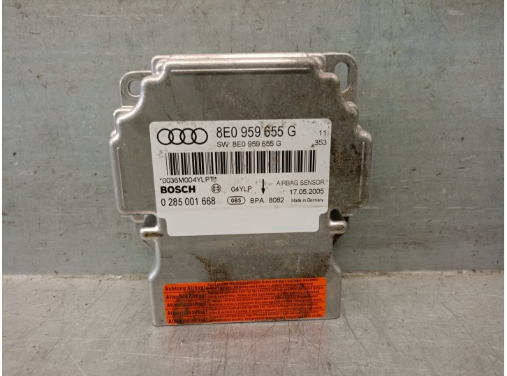 Recambio de centralita airbag para audi a4 b7 (8ec) 2.5 tdi referencia OEM IAM 8E0959655G 0285001668 BOSCH