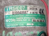 Replacement air conditioning compressor for Honda Civic Coupe (2dr) OEM IAM reference 38800RNAA020 3427A SANDEN