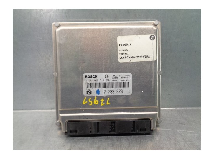 Recambio de centralita motor uce para bmw serie 3 berlina (e46) 3.0 24v turbodiesel cat referencia OEM IAM 7789376 0281010314 BO