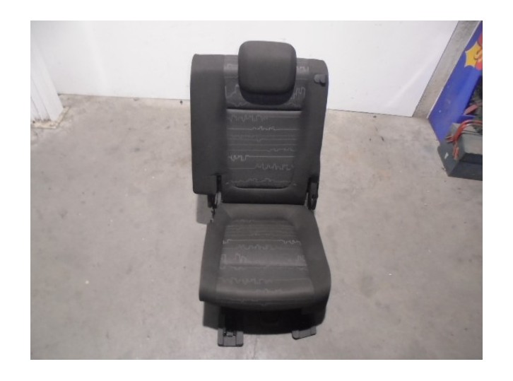 Recambio de asientos trasero izquierdo para opel meriva b cosmo referencia OEM IAM TELA NEGRA Y GRIS 5 PUERTAS