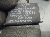 Recambio de cinturon seguridad trasero izquierdo para ssangyong rodius 2.7 turbodiesel cat referencia OEM IAM 7560121102  5 PUER