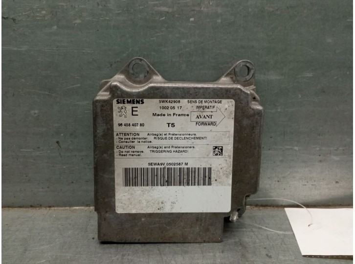 Recambio de centralita airbag para peugeot 307 (s1) 2.0 hdi cat referencia OEM IAM 9645840780 10020517 5WK42908 SIEMENS