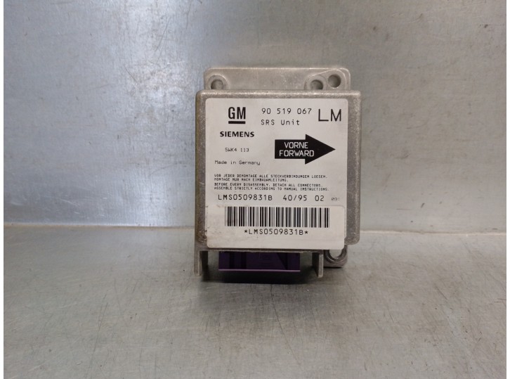 Recambio de centralita airbag para opel astra f berlina 1.6 cat referencia OEM IAM 90519067 