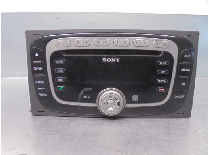 Replacement audio system / CD radio for Ford C-Max (CB3) 1.8 TDCi turbodiesel cat OEM IAM reference 7M5T18C939AE 