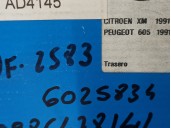 Recambio de disco freno trasero para citroën xm berlina referencia OEM IAM 6025834 
