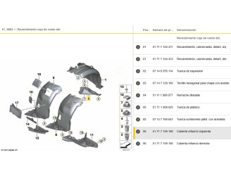 Replacement trim for BMW 3 Coupé (E92) 320 D OEM IAM reference 51717159189 51717159189 