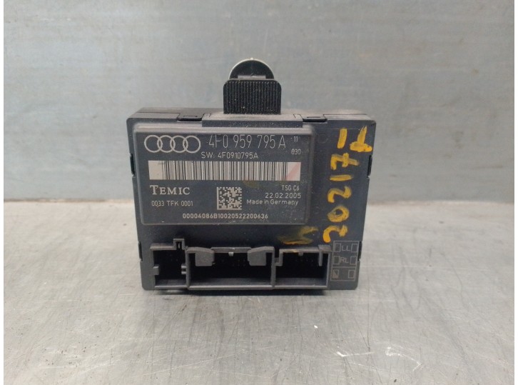 Replacement central locking unit for Audi A6 Saloon (4F2) 2.0 TDI OEM IAM reference 4F0959795A 0033TFK0001 TEMIC