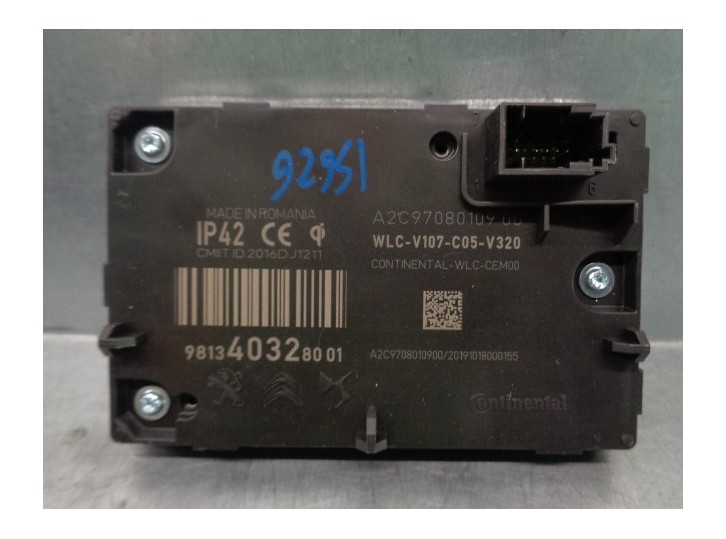 Recambio de modulo electronico para citroën c3 aircross feel referencia OEM IAM 9813403280 A2C97080109 