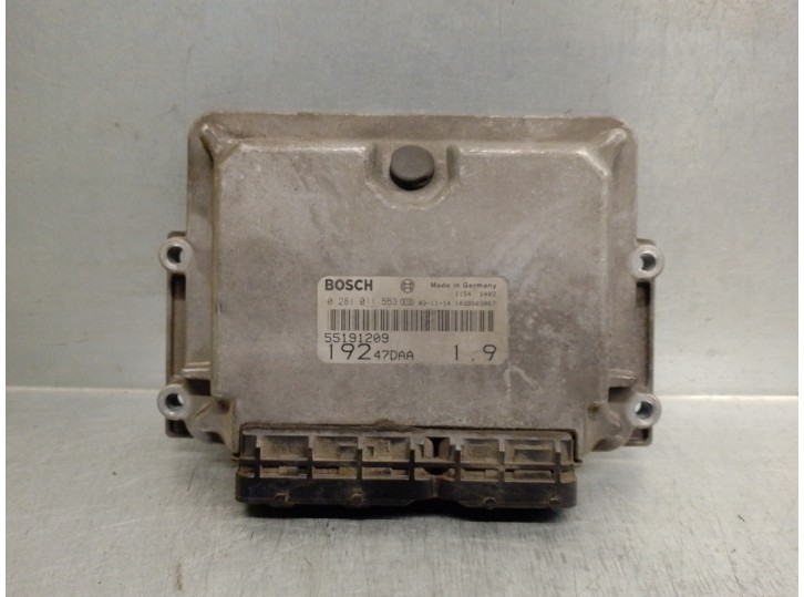 Replacement engine control unit (ECU) for Fiat Stilo Multi Wagon (192) 1.9 JTD CAT OEM IAM reference 55191209 0281011553 BOSCH
