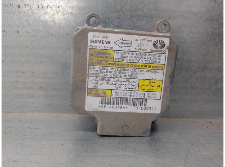 Recambio de centralita airbag para daewoo lanos 1.6 cat referencia OEM IAM 96217003 5WK4155 SIEMENS