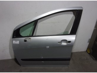 Recambio de puerta delantera izquierda para peugeot 308 confort referencia OEM IAM 9002AW GRIS 5 PUERTAS