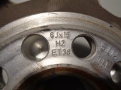 Recambio de llanta para audi a3 (8l) 1.6 referencia OEM IAM 8L0601025M R156JX15H2ET38 ALUMINIO 7P