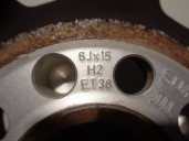 Recambio de llanta para audi a3 (8l) 1.6 referencia OEM IAM 8L0601025M R156JX15H2ET38 ALUMINIO 7P