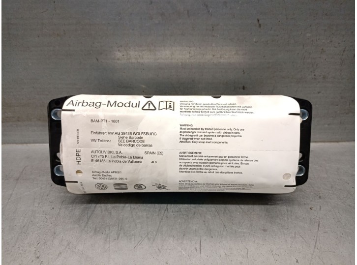 Recambio de airbag delantero derecho para seat leon (1p1) 1.9 tdi referencia OEM IAM 1P0880204C 1P0880204C 