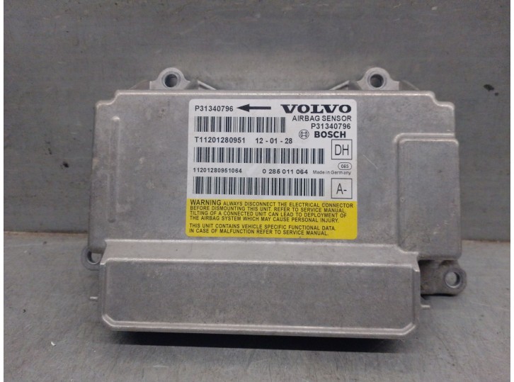 Replacement airbag ECU for Volvo S60 II (134) D4 OEM IAM reference 31340796 0285011064 BOSCH